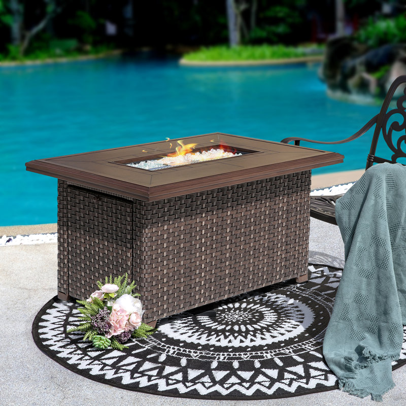 30.5'' x 46.5'' Rectangle Aluminum Fire Pit Accessory