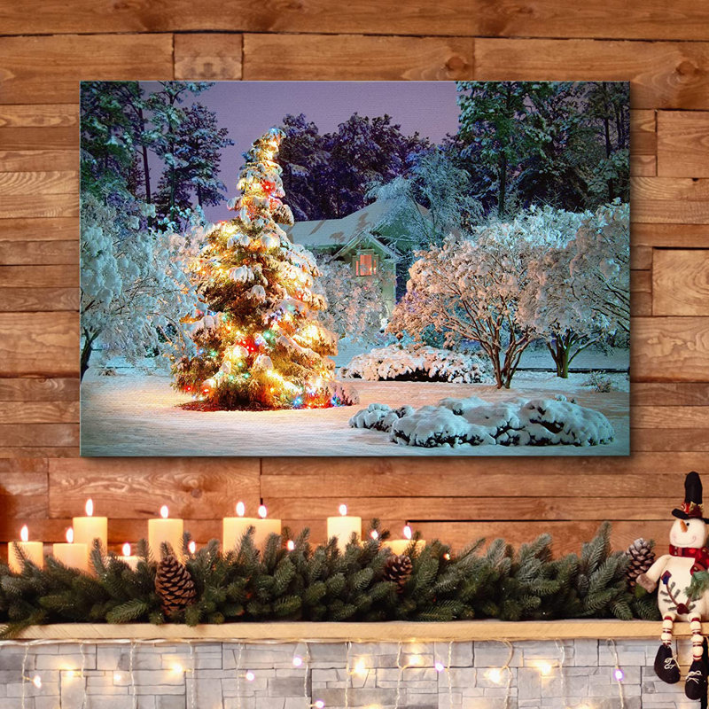 Célébration de Noël, impression, H 32 po x l 48 po, Toile tendue