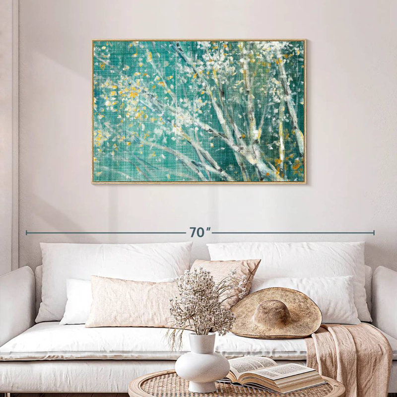Blue Birch II, Floating Frame Natural Wood, 43" X 29"