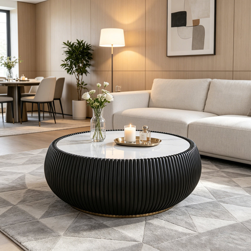 Table basse, Blanc et noir