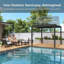 Pavillon de jardin extérieur en aluminium à toit rigide avec toit ajustable et système de drainage caché pour terrasse, terrasse, jardin et cour arrière 10 'x 10'
