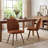 Monno Chenille Fabric Upholstered Dining Chairs Armless Side Chairs with Color-Matched Metal Frame-442354295