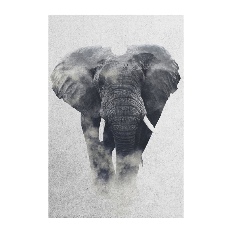 Elephant by Andreas Lie - Wrapped Canvas Print, 101.6 cm H x 66.04 cm W x 3.175 cm D