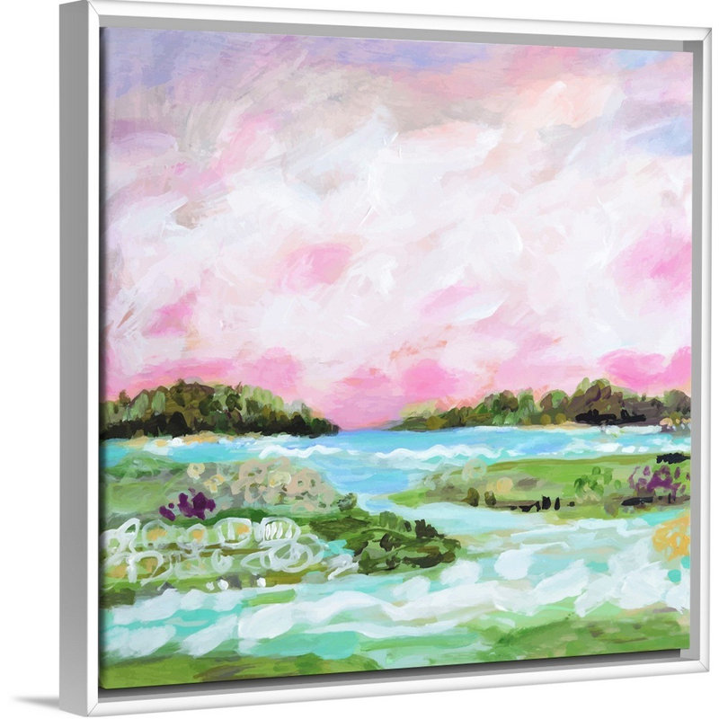 Surfscape VIII par Karen Fields - reproduction d'art, Toile blanche encadrée, H 18 po x l 18 po x P 1,75 po