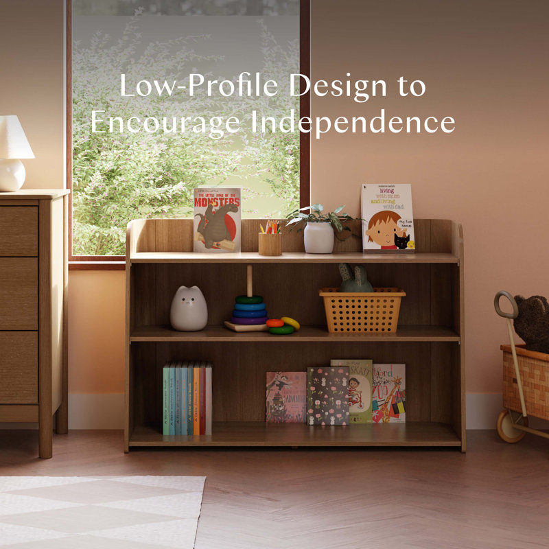 Melo Montessori-Inspired Bookcase, Natural Walnut