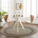 Stockett RoundBoho Jute-Look Beige Brown Area Rug