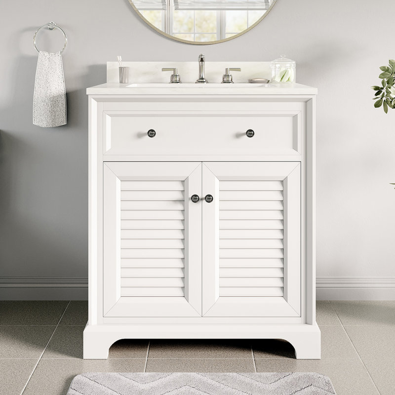 Ensemble de meuble-lavabo blanc 28 po, Blanc
