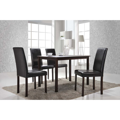 4 - Person Solid Wood Solid Wood Top Four Leg Dining Set