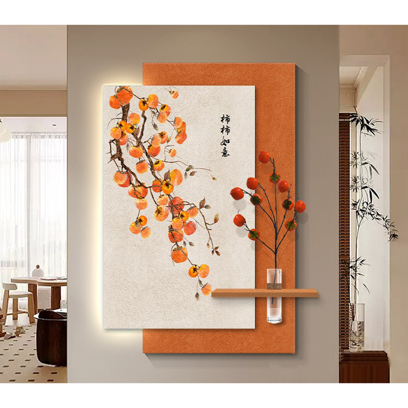 Nouvelle plante verte de style chinois cultivée dans l'eau avec des lanternes et une image de «Che Che Ruyi»