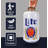 Miller Lite 8 Can Portable Mini Fridge 12V DC 110V AC 5.4L Cooler, White