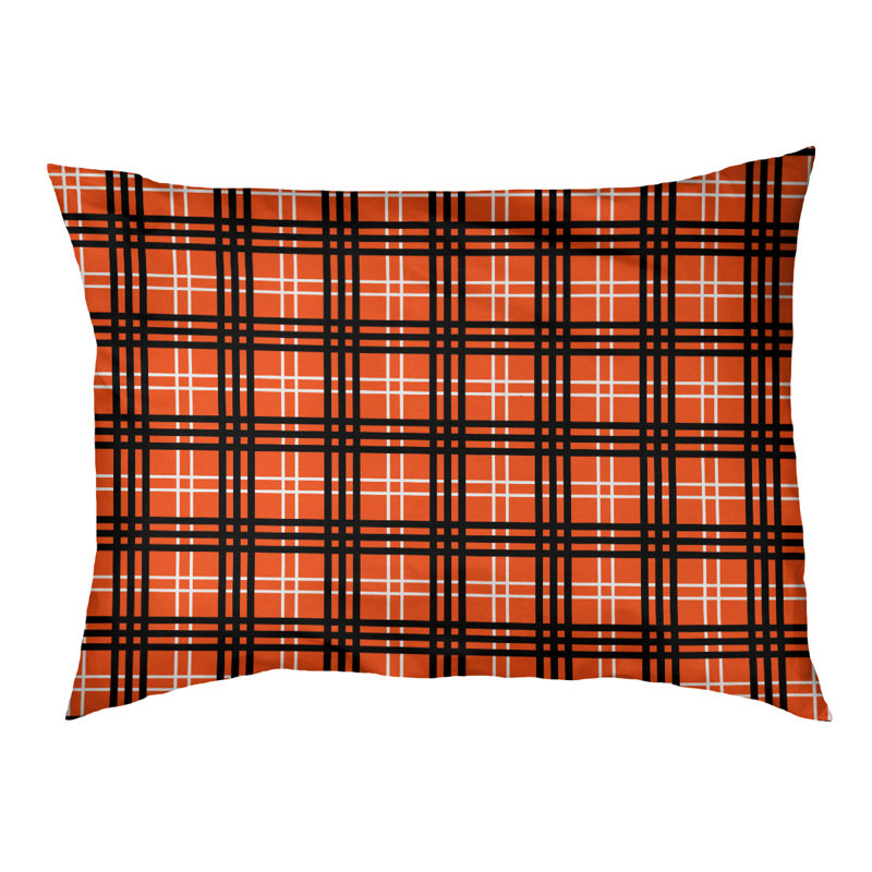 Coussin d’extérieur de luxe Atlanta football, Très grand (l 50 po x 40 po x p 6 po), Orange / blanc / noir