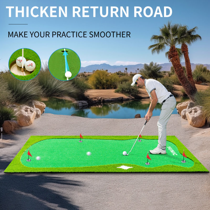 Tapis de golf YUNIC pour l'intérieur et l'extérieur, tapis d'entraînement professionnel de golf, tapis de pratique de golf