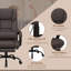 Chaise de bureau avec structure en métal, similicuir, pivotant, support lombaire, roulettes