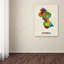 « guyana aquarelle map », impression sur toile tendue-15722751