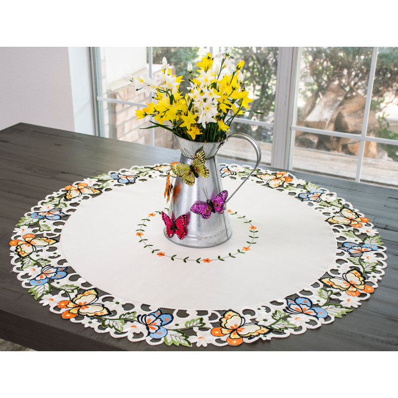 Dessus de table Layden Butterfly, napperon, Rond 33 po