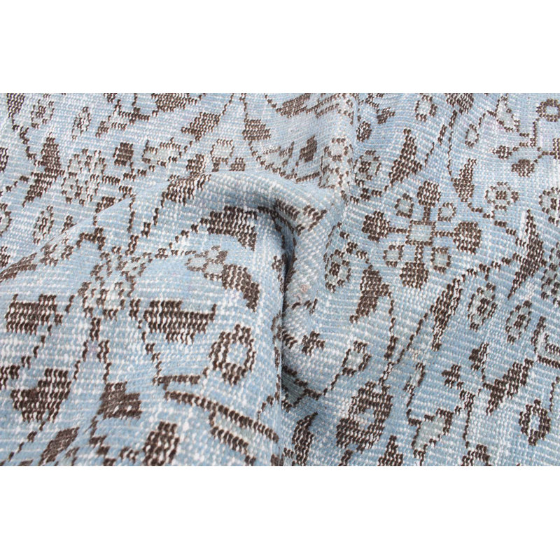 Tapis bleu ardoise à transition de couleur 5 pi 1 po x 8 pi 4 po