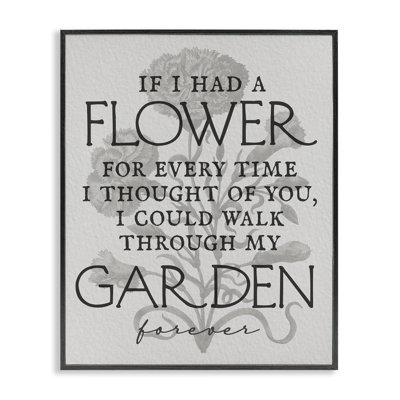  Romantic Garden Phrase Framed Giclee Art by Daphne Polselli
