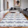 Geometric Machine Washable Rugs Modern Non-Slip Rug for Living Room Bedroom Nursery Dining Table Bedside Decor