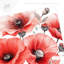 Adhésif décoratif coquelicot