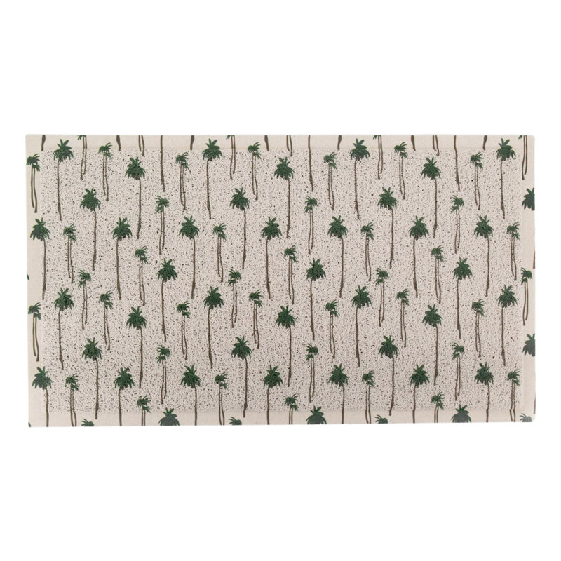 Mudassar Non-Slip Floral Doormat