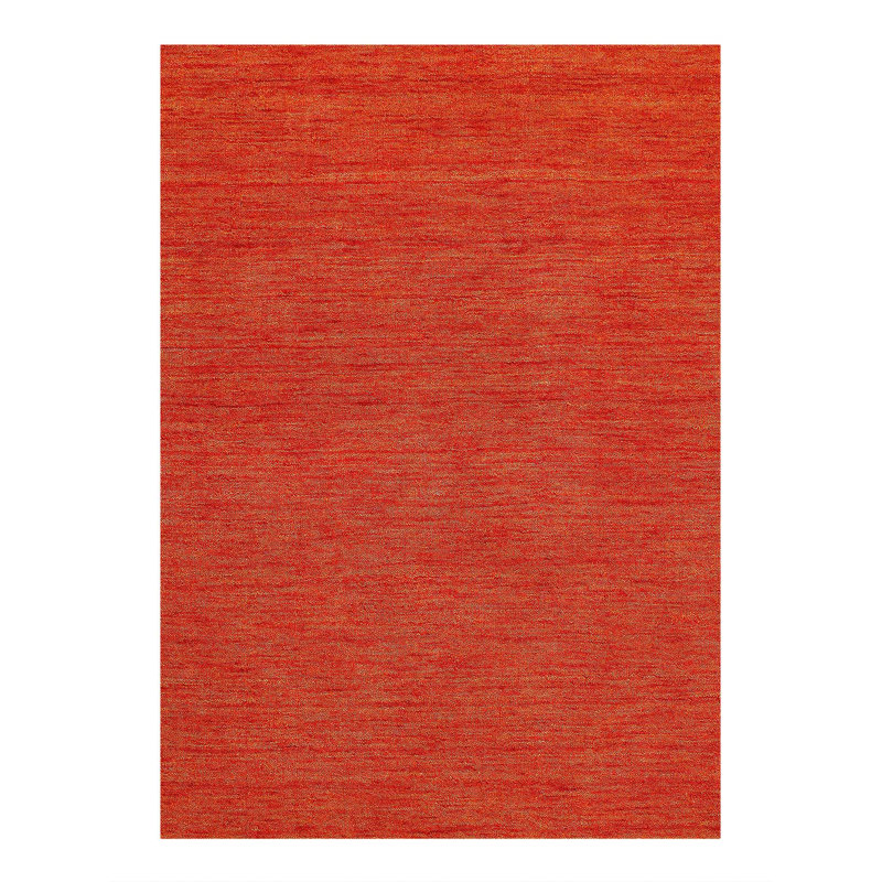 Geometric Area Rug in Orange