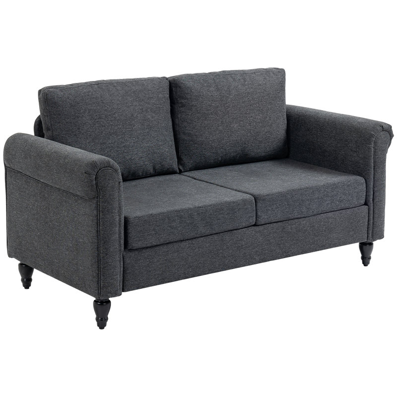 Davarious 57,9 po, Polyester 100 % gris foncé