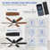 Modern 55'' Flush Mount Ceiling Fan With Led Lights And Remote Control