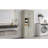 Tall Storage Cabinet With Adjustable Shelves, Large Flip-Out Basket & Enclosed Cabinets – Perfect For Bathroom, Living Room, Or Office, MDF Material With Aluminum Alloy Handles-164056767