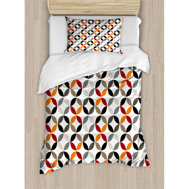 Modern & Contemporary Polyester Geometric Shapes Duvet Cover, Twin