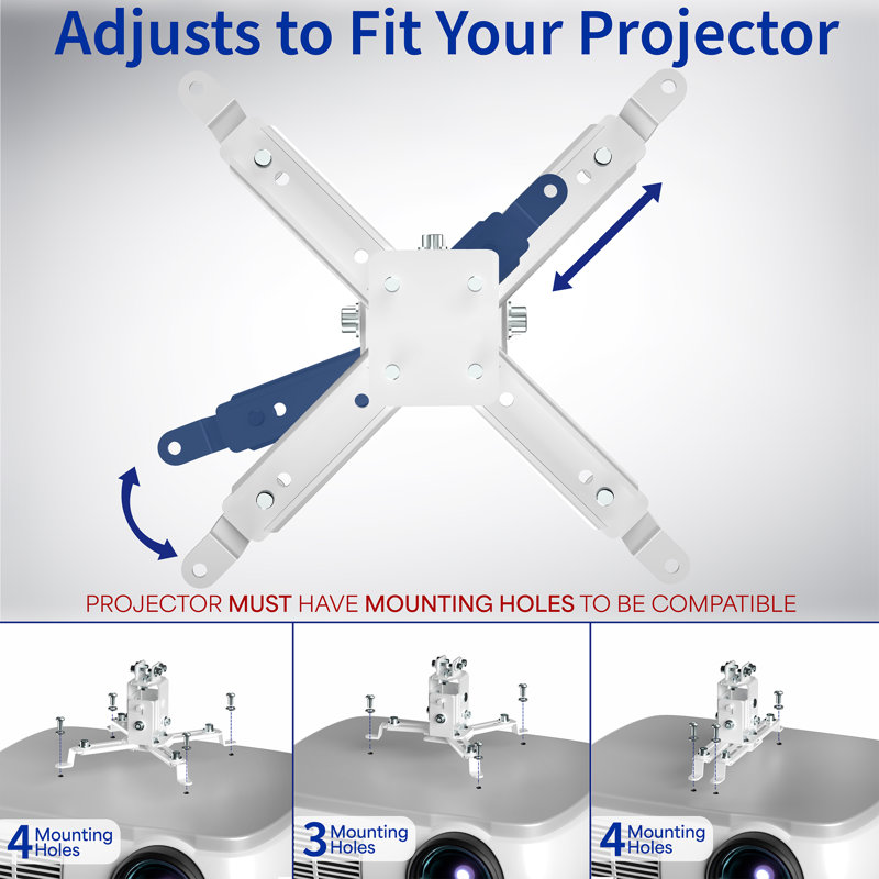 Projector Ceiling Mount, White