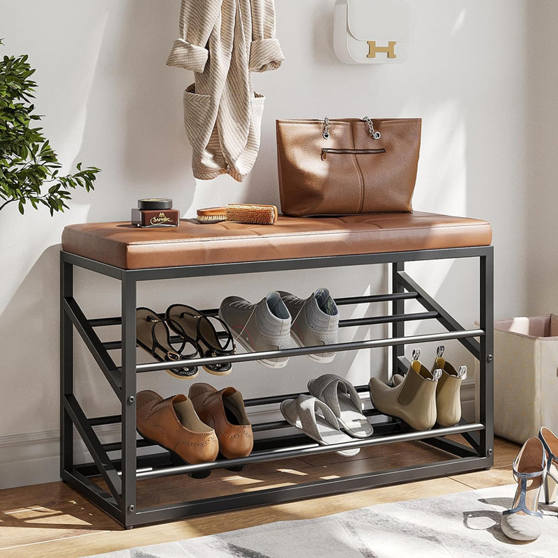41" Storage Seating,Entryway Bench With Shoe Rack