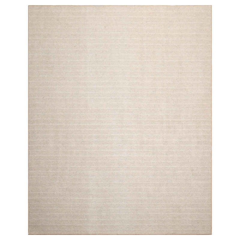 Tapis beige touffeté à la main multicolore à motif de chevrons contemporain, Rectangle 6 pi x 9 pi