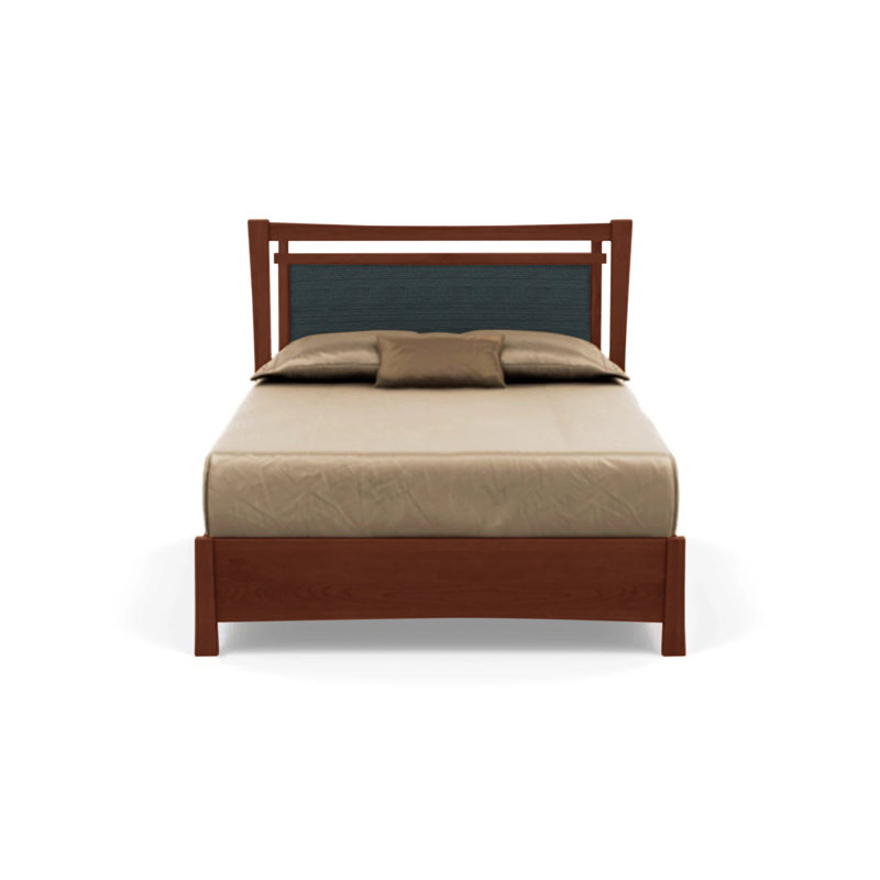 Monterey Upholstered Platform Storage Bed, Queen, Cognac Cherry, Steel