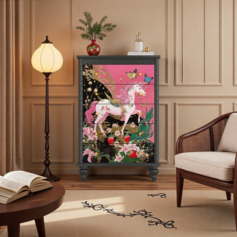 Commode à tiroirs Luxury, Noir