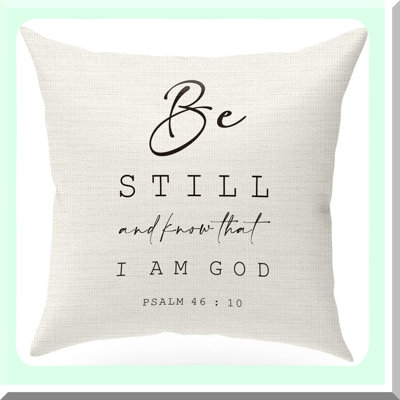 Faithful Words Decorative Pillow Cover - Christian Scripture Art Cushion Case for Church Gifts, Living Room Sofa Bed Decoration