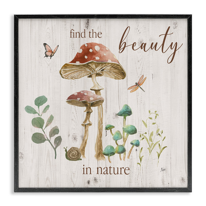 «Find Beauty In Nature», estampe numérique encadrée par Nan, Giclée encadrée noir minuit, H 24 po x l 24 po