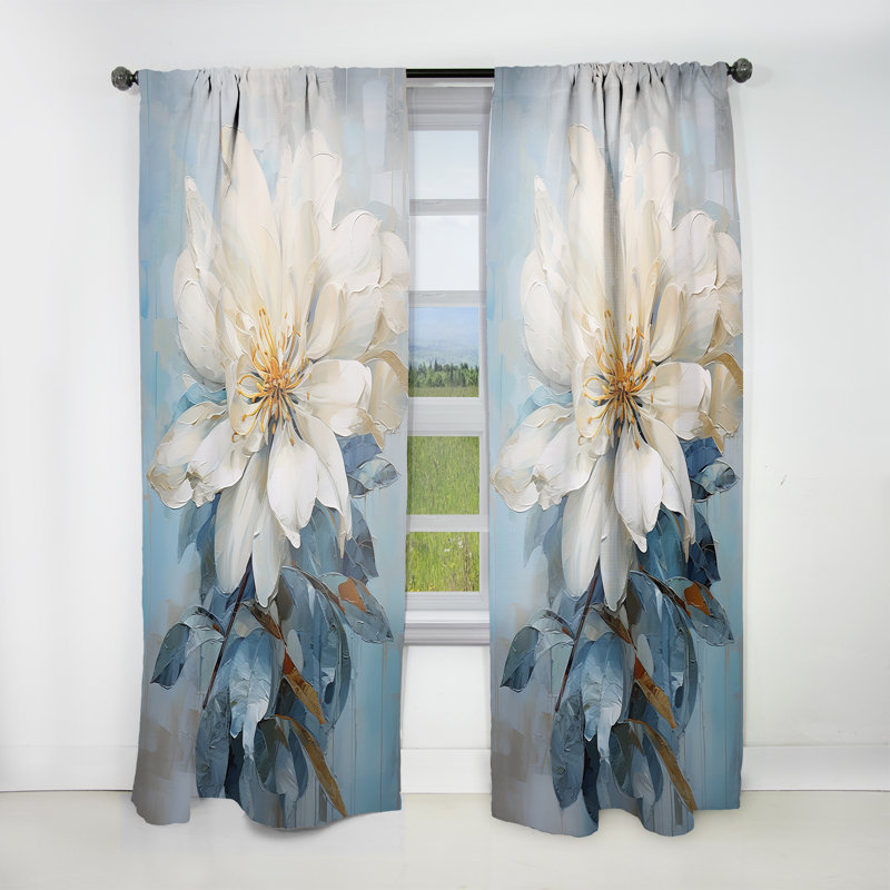 Legett Minimalism Subdued Rhododendron II - Traditional Curtain - Velvet Room Darkening - 1 panel, 52" W x 120" L