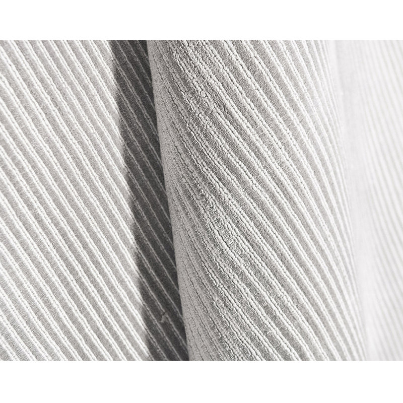 Tapis gris en viscose noué à la main, Tapis de couloir 3 pi 1 po x 19 pi 11 po