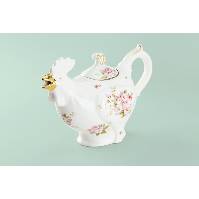 Coq 24 oz. Théière en porcelaine