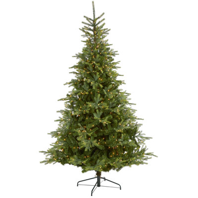 Lighted Artificial Spruce Christmas Tree