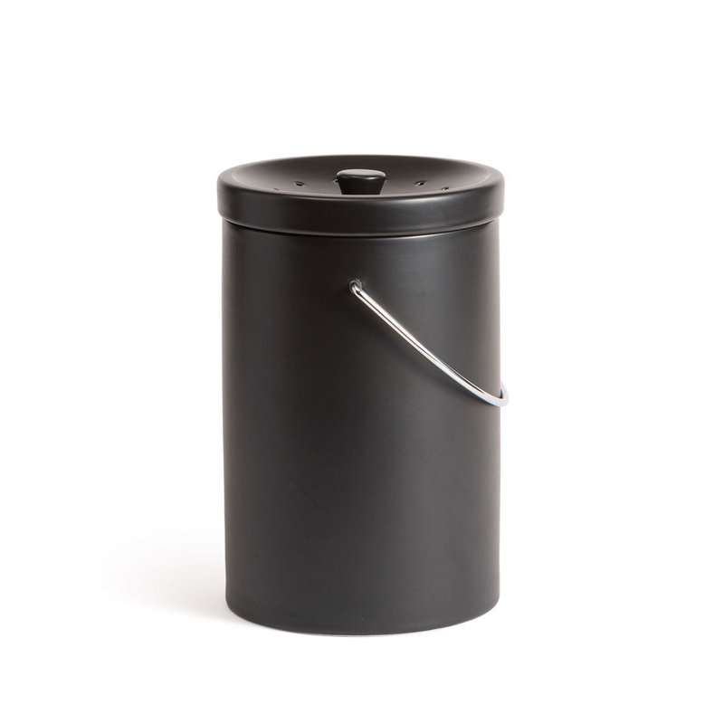 Ceramic Indoor Kitchen Composter with Latching Lid