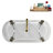 71" Streamline Clawfoot Tub,Tray,Drain and Clawfeet-101628943-102360909