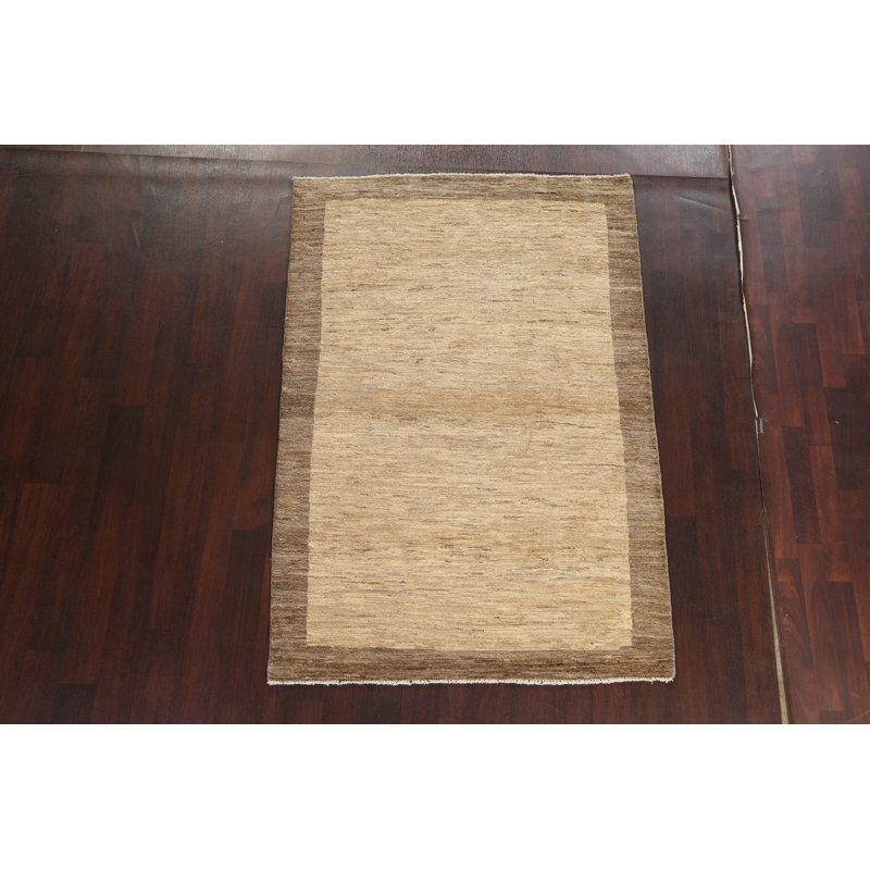 Tapis oriental unique Gabbeh Kashkoli noué à la main 4 pi 7 po x 6 pi 7 po