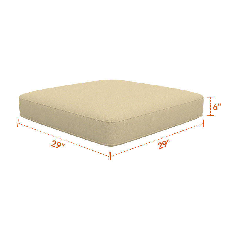 Coussin de remplacement pour repose-pieds d'extérieur Sunbrella, Toile blé