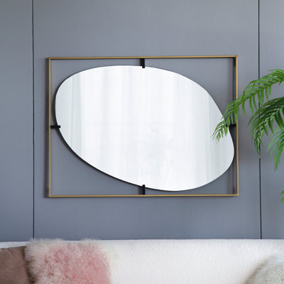30x1x40" Poppy Mirror with Metal Frame