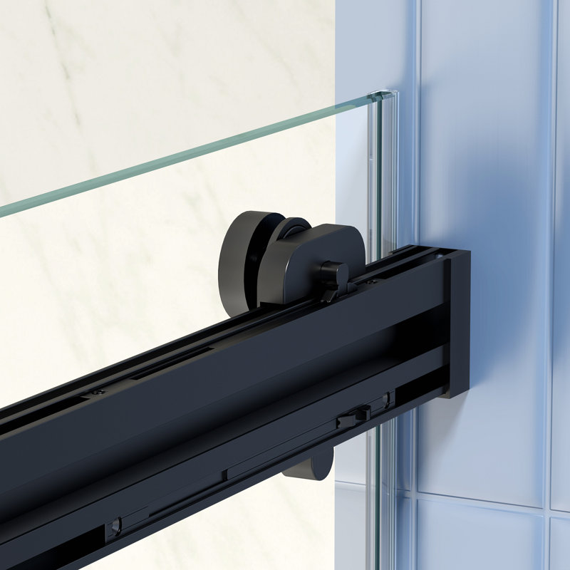 Porte de douche, porte coulissante, système de fermeture en douceur, avec verre trempé de 5/16 po