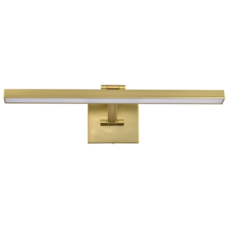 Hazel - 1 Foot LED Picture Light - 3 CCT Selectable - Acrylic Lens, 4.7" H x 24" W x 8.4" D, Vintage Brass, 1600 Lumens