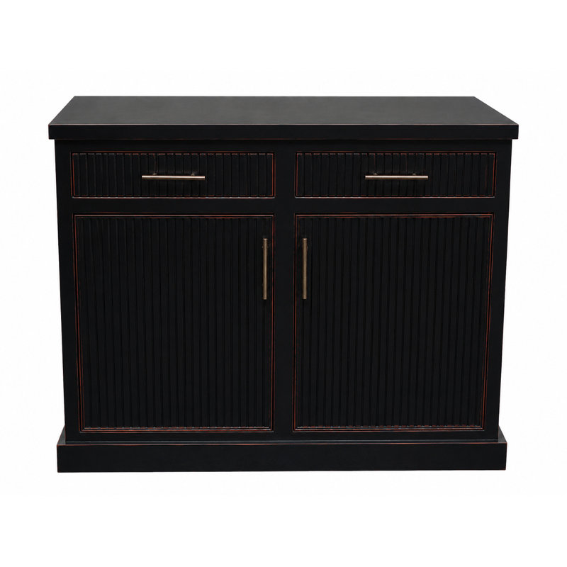 Îlot de cuisine Poplar Millwork en noir brûlé européen, Noir brûlé européen
