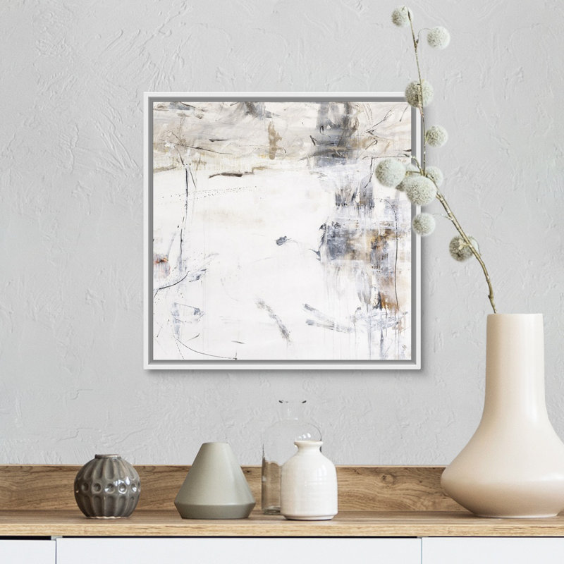 «Way Life Is I», reproduction sur toile, Reproduction avec cadre flottant, H 14 po x l 14 po, Blanc
