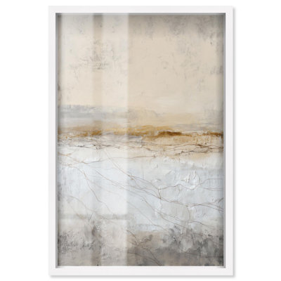 Décoration murale bohème Cracked Earth I Shadowbox Print par Art Remedy, cadre blanc, 20 x 30